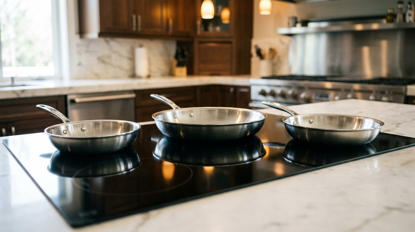 Flat-Bottomed Pans That Glide on Glass Without Scratching