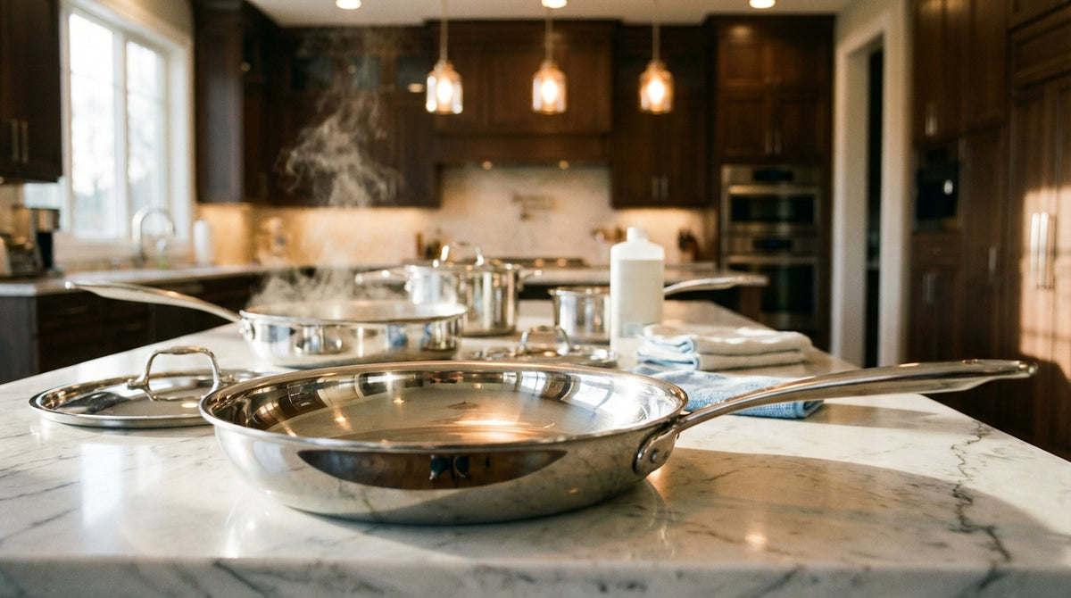 PFAS-Free Stainless Cleans Up: Bar Keeper’s Friend vs. Dish Soap