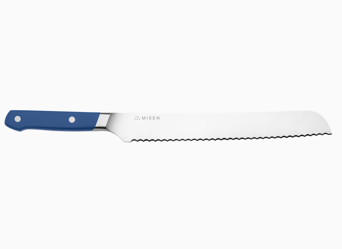 Misen 10 inch Serrated Knife in Blue