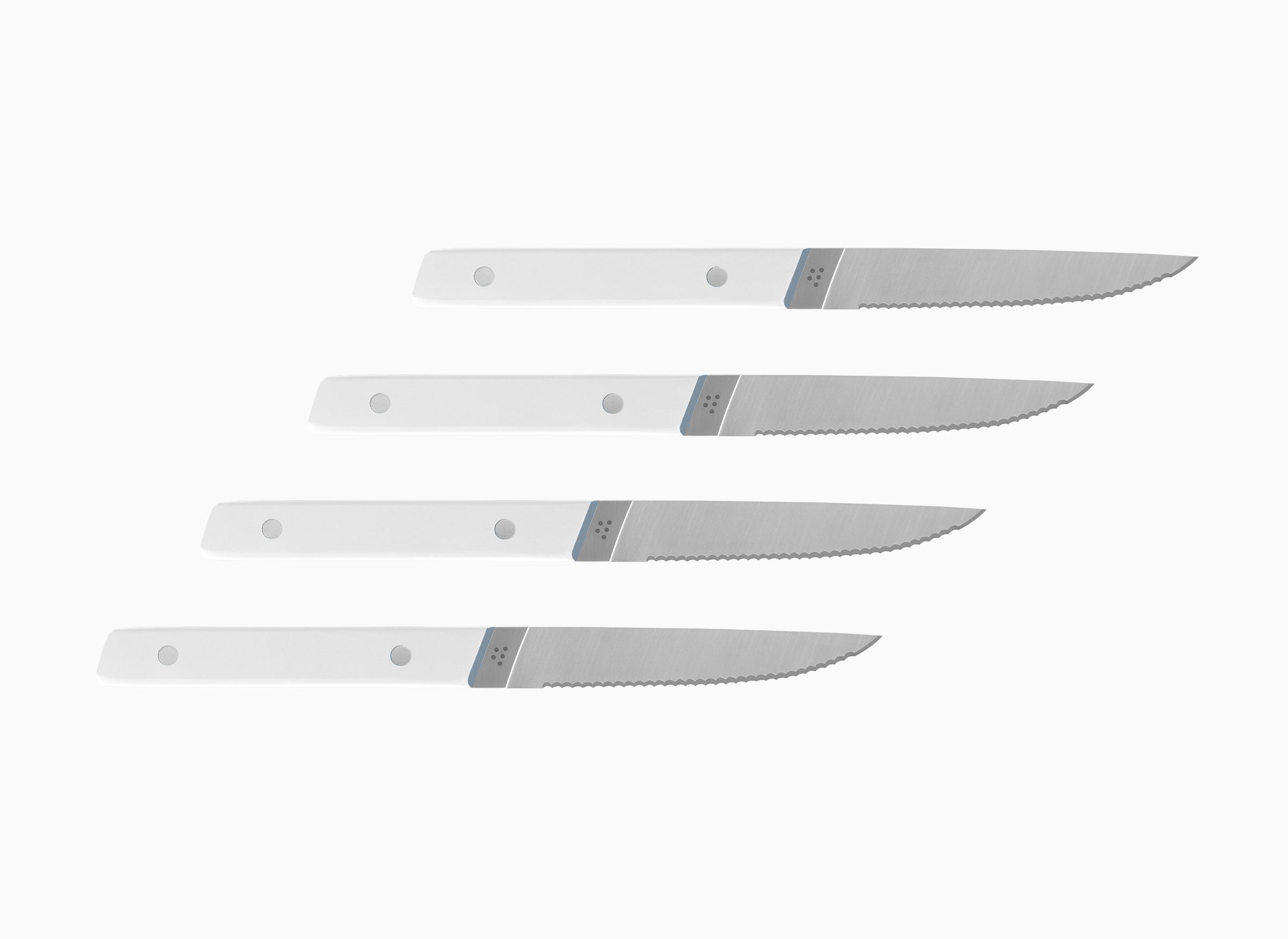 4-Piece Misen Steak Knives in white