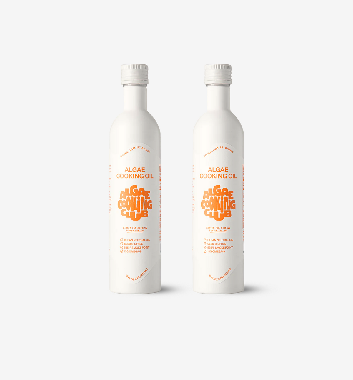 Algae Cooking Club - Algae Cooking Oil - 16 oz - Aluminum Bottle - 2 Pack