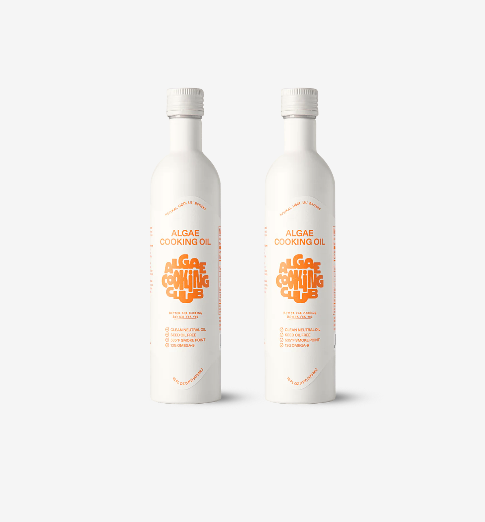 Algae Cooking Club - Algae Cooking Oil - 16 oz - Aluminum Bottle - 2 Pack