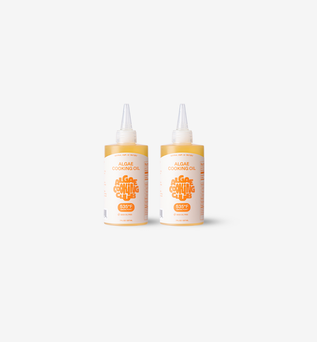 Algae Cooking Club Algae Cooking Oil two bottles 535°F smoke point seed oil free 7 fl oz