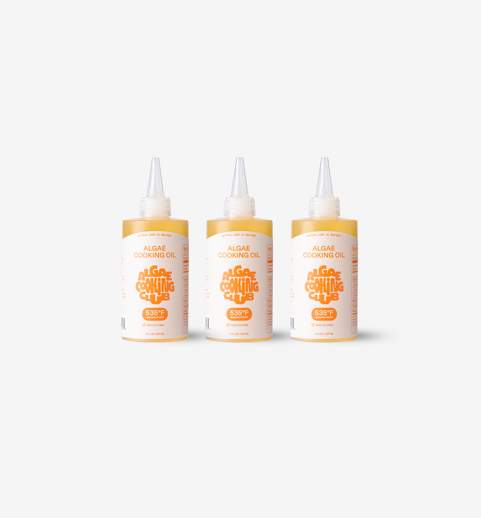 Algae Cooking Club - Algae Cooking Oil - 7 oz - Squeeze Bottle - 3 Pack