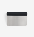 Misen stainless steel bench scraper with black silicone handle