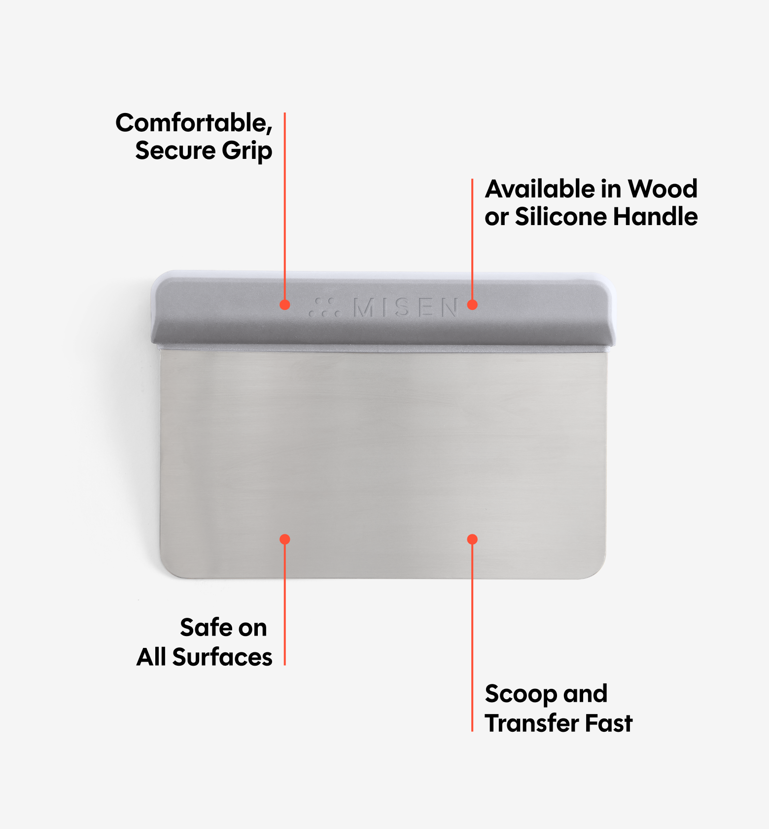 Bench Scraper - Gray