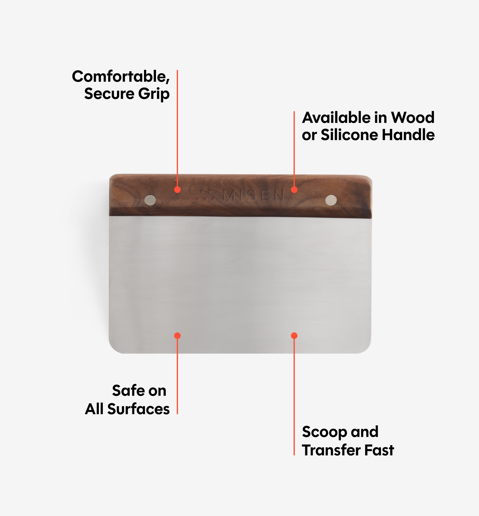 Bench Scraper - Walnut