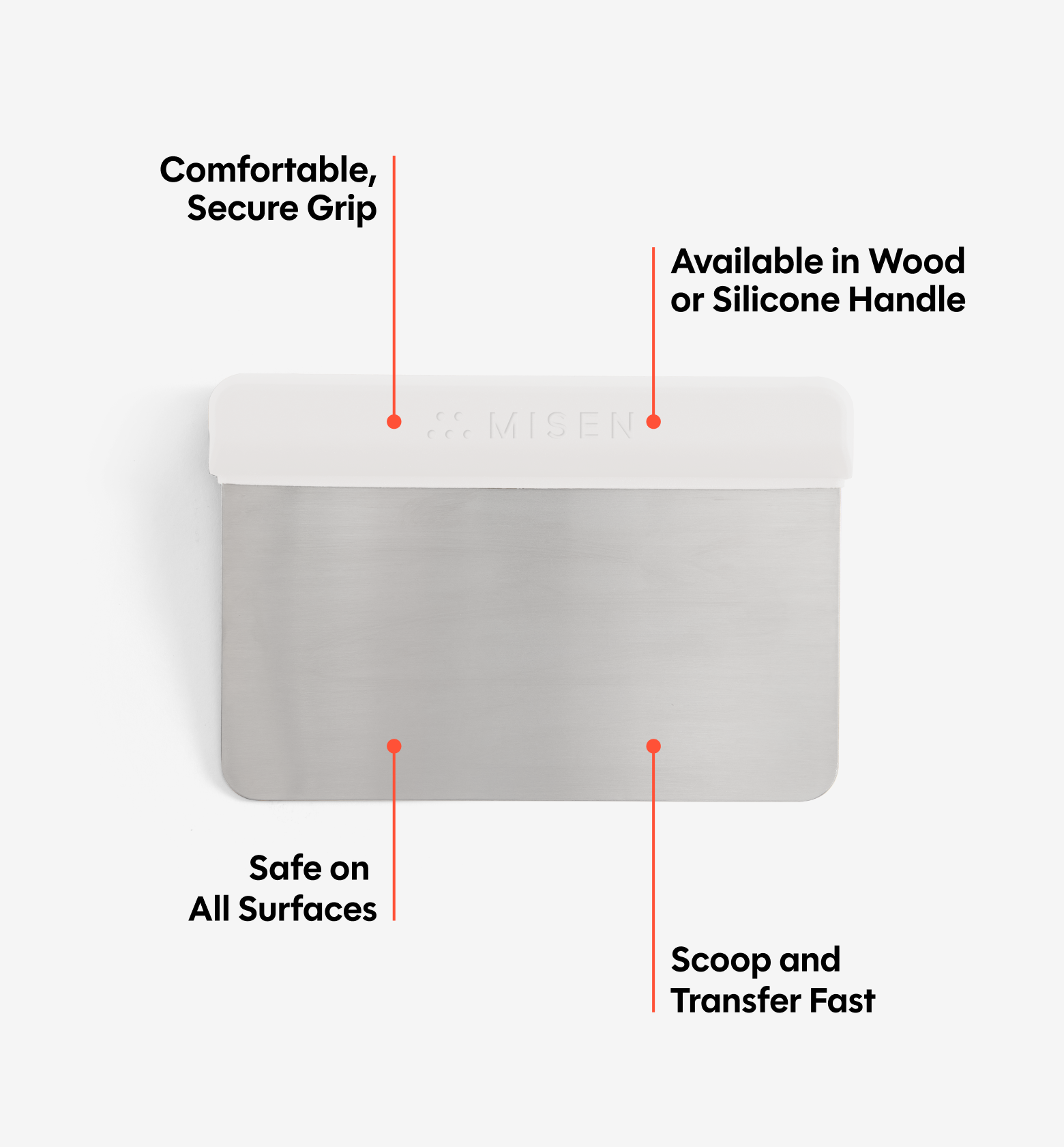 Bench Scraper - White