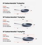 8" + 10" + 12" Carbon Nonstick™ Frying Pan