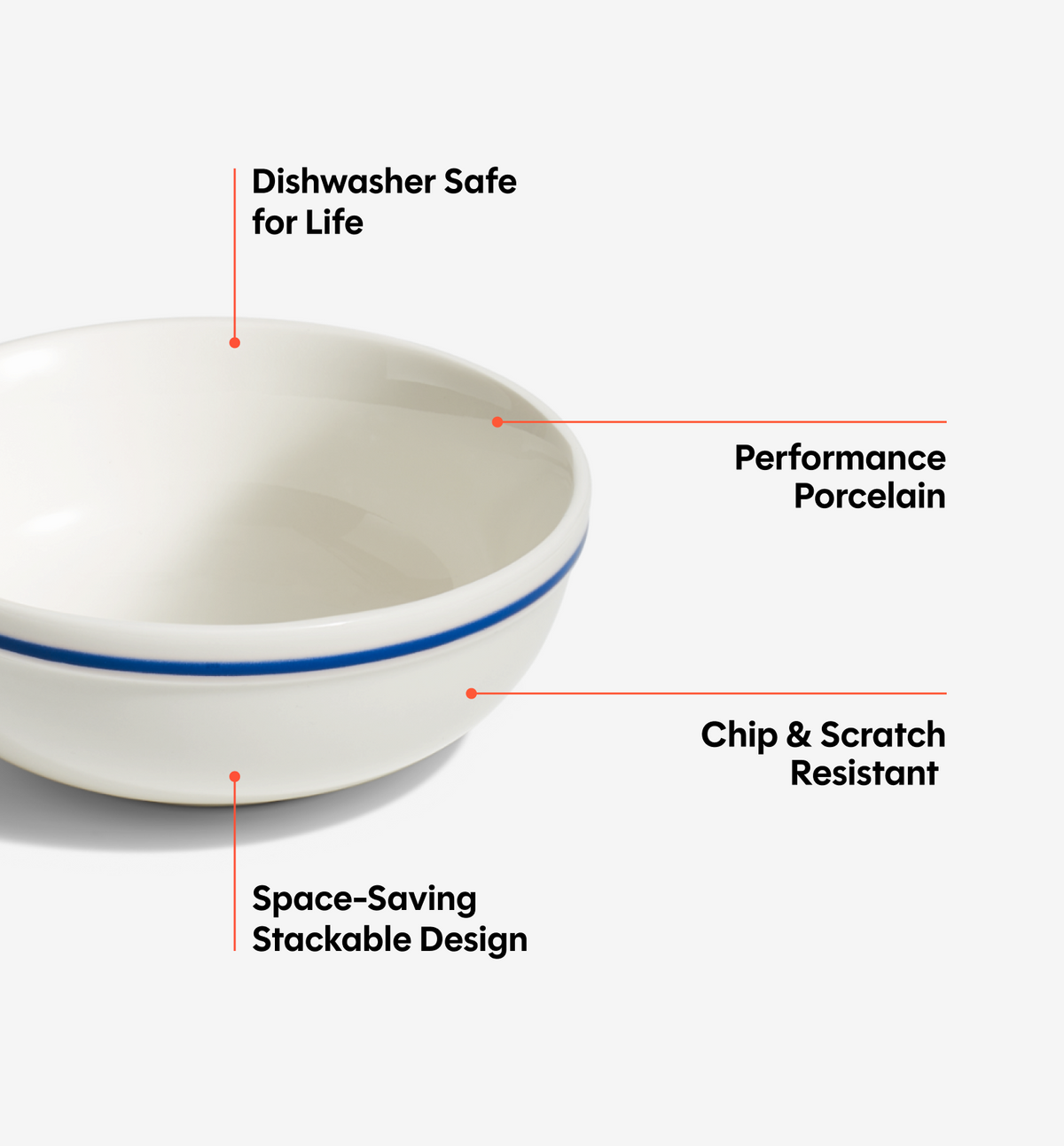 4-Piece Cereal Bowl Set - Blue