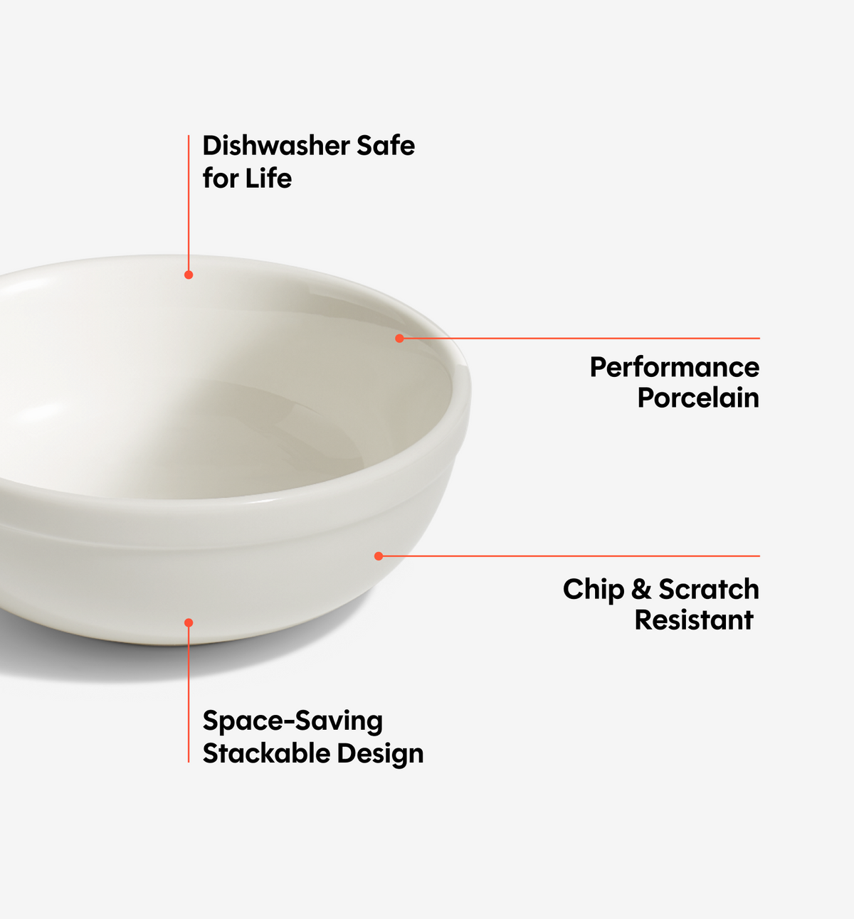 4-Piece Cereal Bowl Set - White