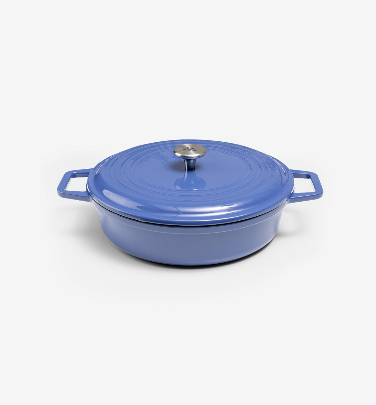5.5 QT Enamel Cast-Iron Braiser - Classic Blue - Final Sale