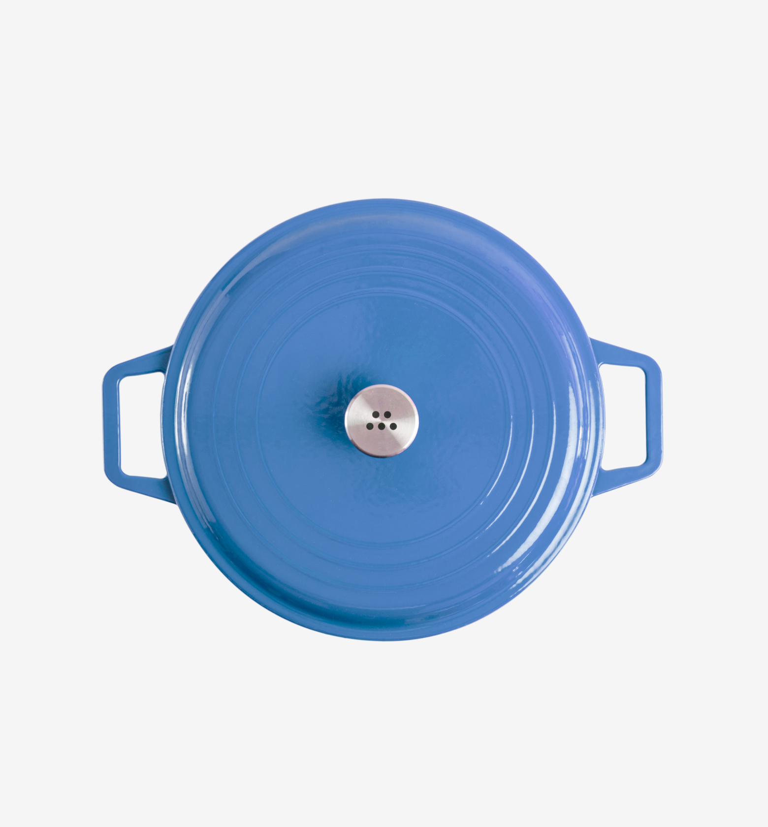 5.5 QT Enamel Cast-Iron Braiser - Classic Blue - Final Sale