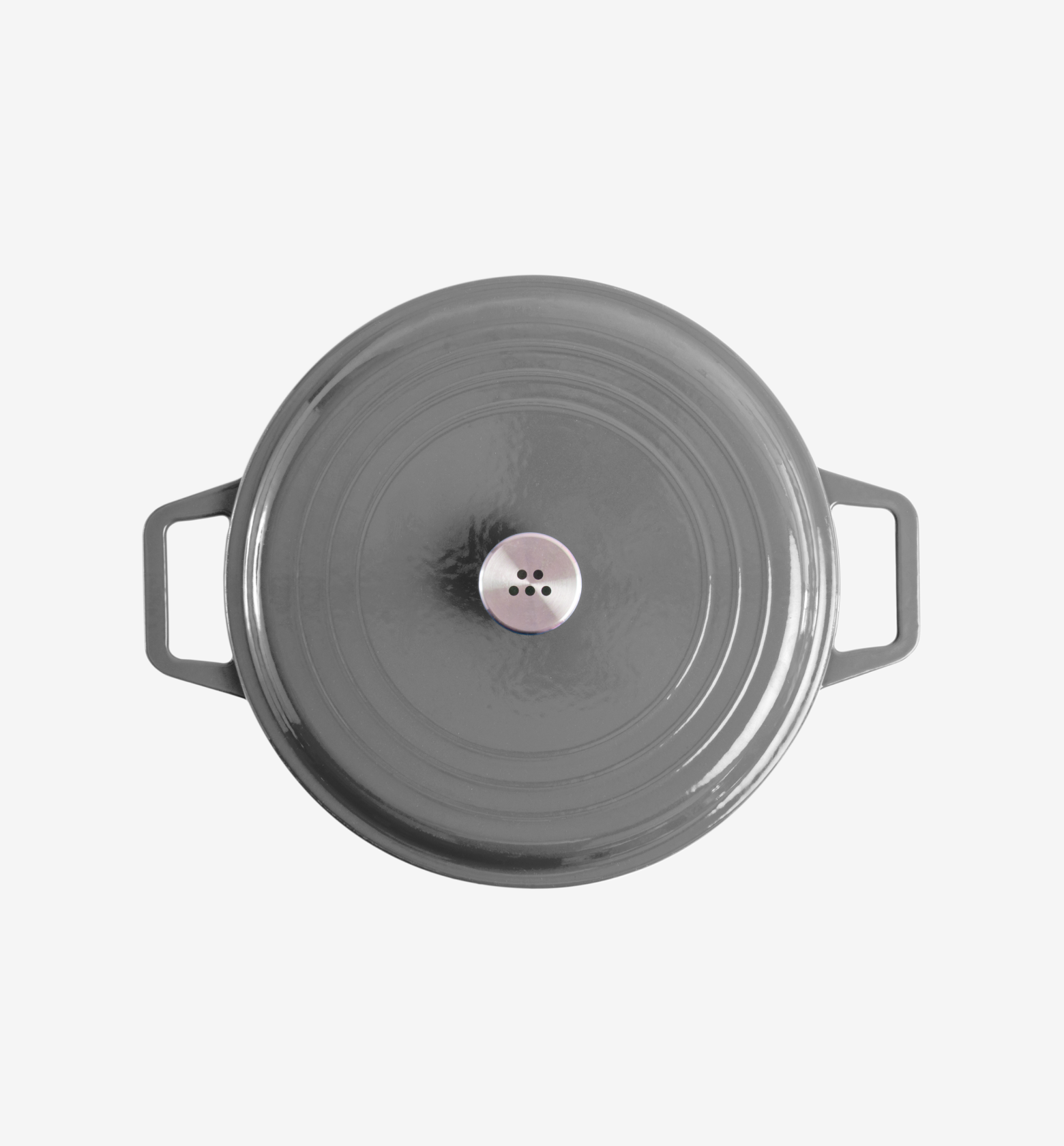5.5 QT Enamel Cast-Iron Braiser - Gray - Final Sale