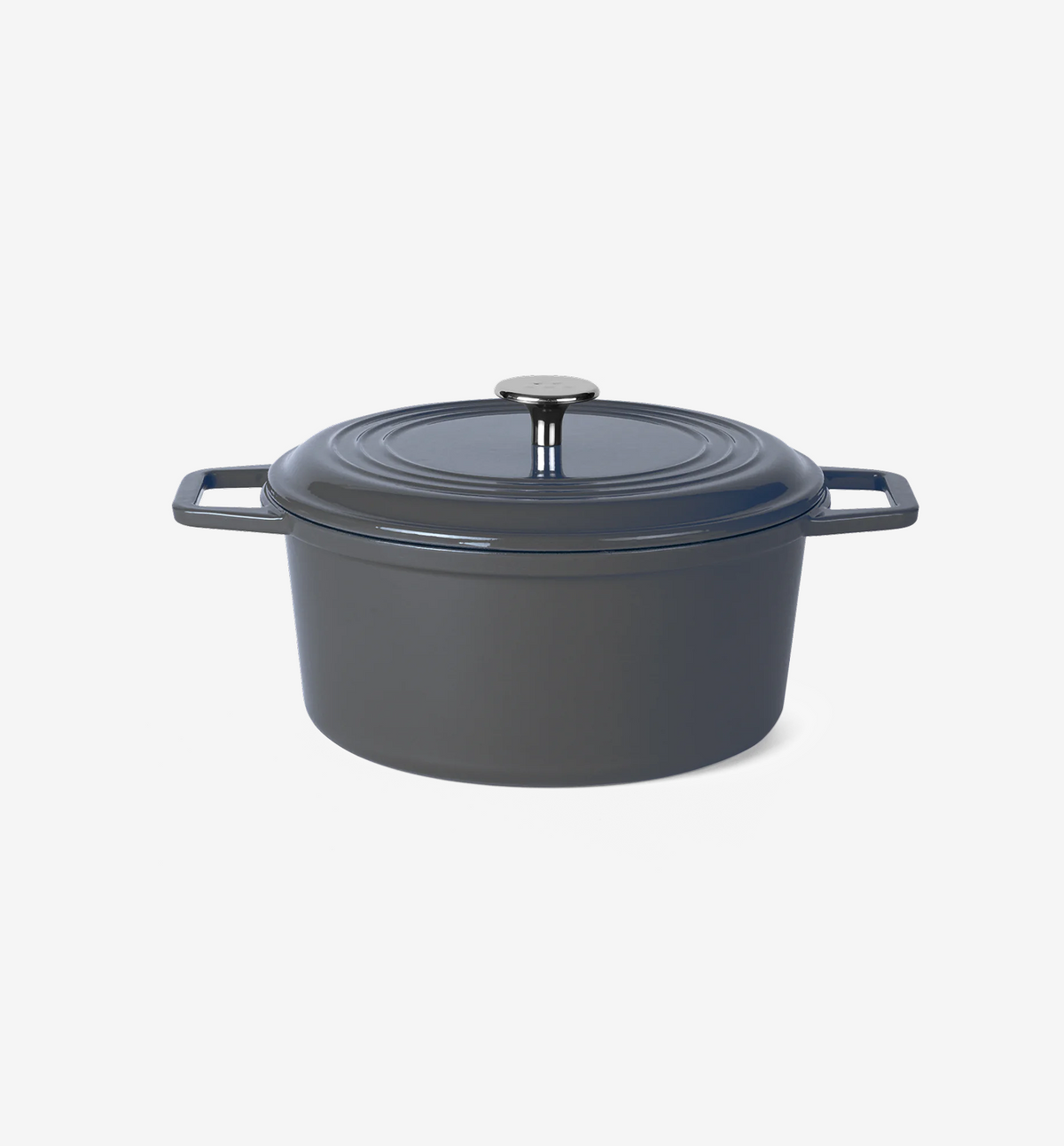 7 QT Enamel Cast-Iron Dutch Oven - Classic Lid - Black - Final Sale