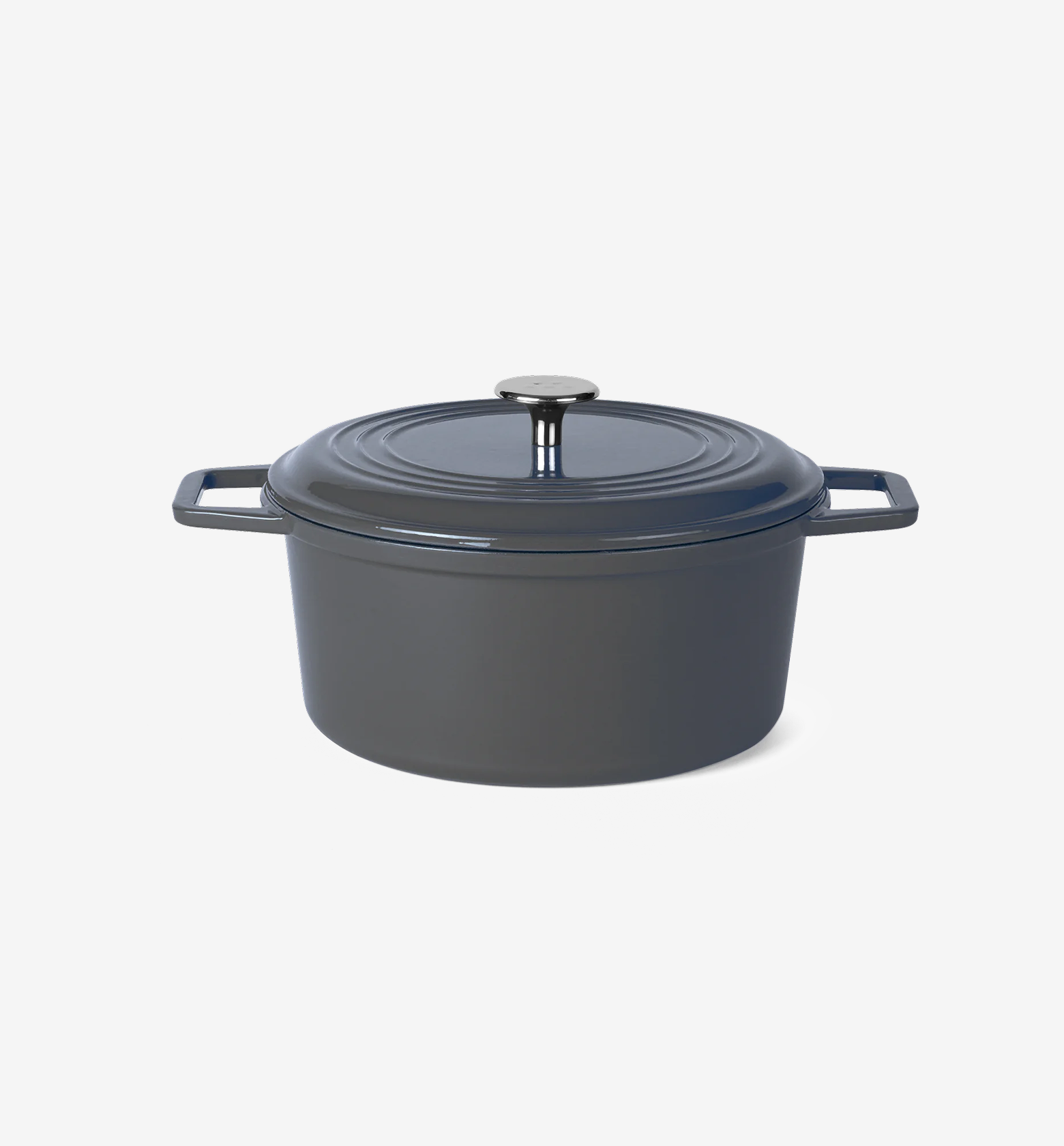 7 QT Enamel Cast-Iron Dutch Oven - Classic Lid - Black - Final Sale