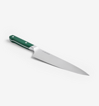 Misen chef's knife with green handle and stainless steel blade