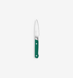 Misen paring knife with green handle and stainless steel blade