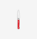Misen paring knife with red handle and stainless steel blade