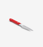 Misen paring knife with red handle and stainless steel blade