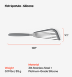 Silicone Fish Spatula - Gray