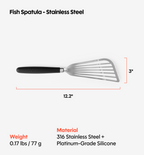 Stainless Steel Fish Spatula - Black