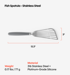 Stainless Steel Fish Spatula - Gray