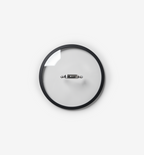 Glass pot lid with stainless steel handle and black silicone rim
