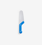 Misen chef's knife with blue handle and stainless steel blade