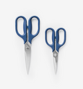 Misen kitchen shears set in blue, large and small stainless steel scissors