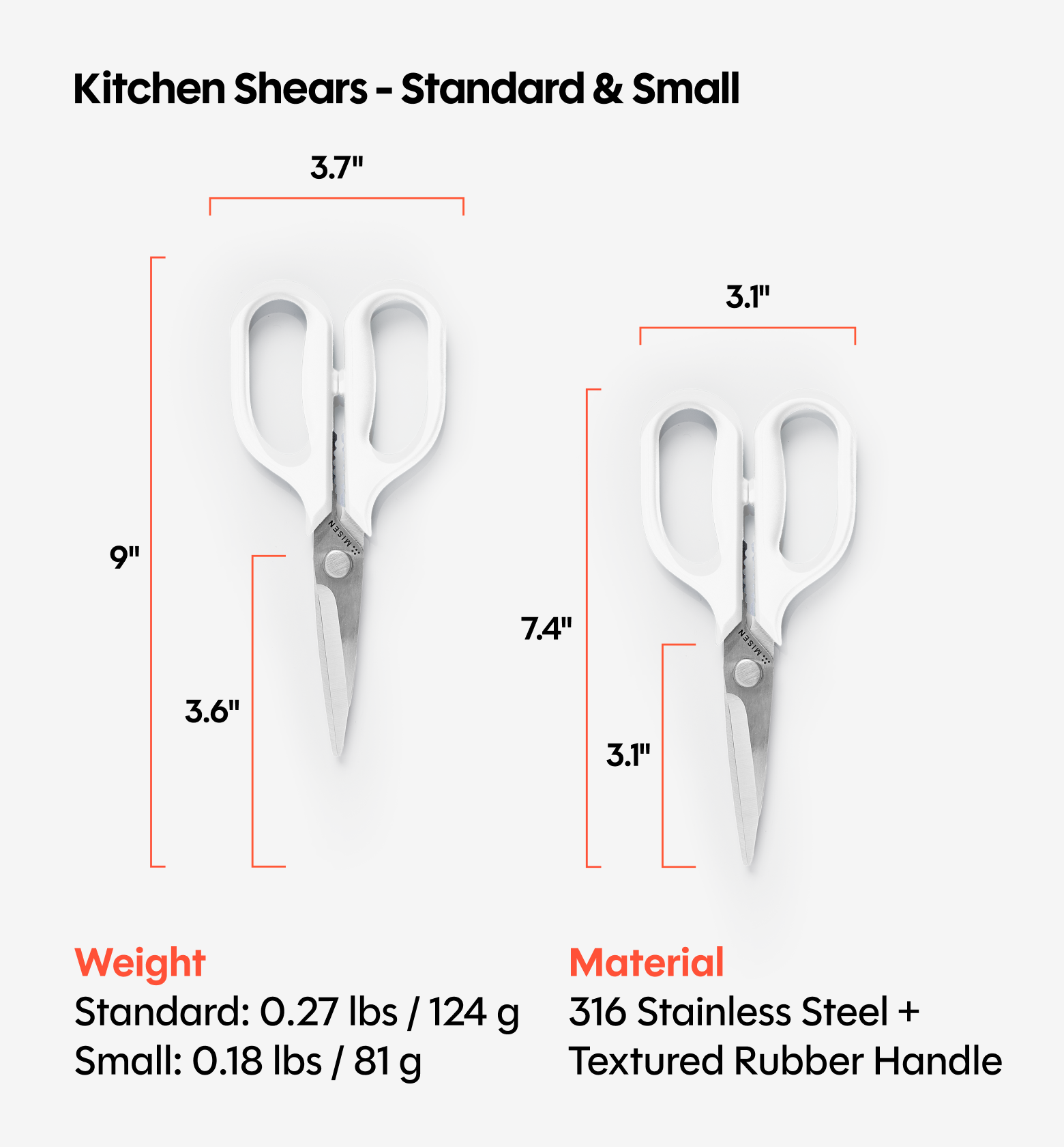 Kitchen Shears Set - White