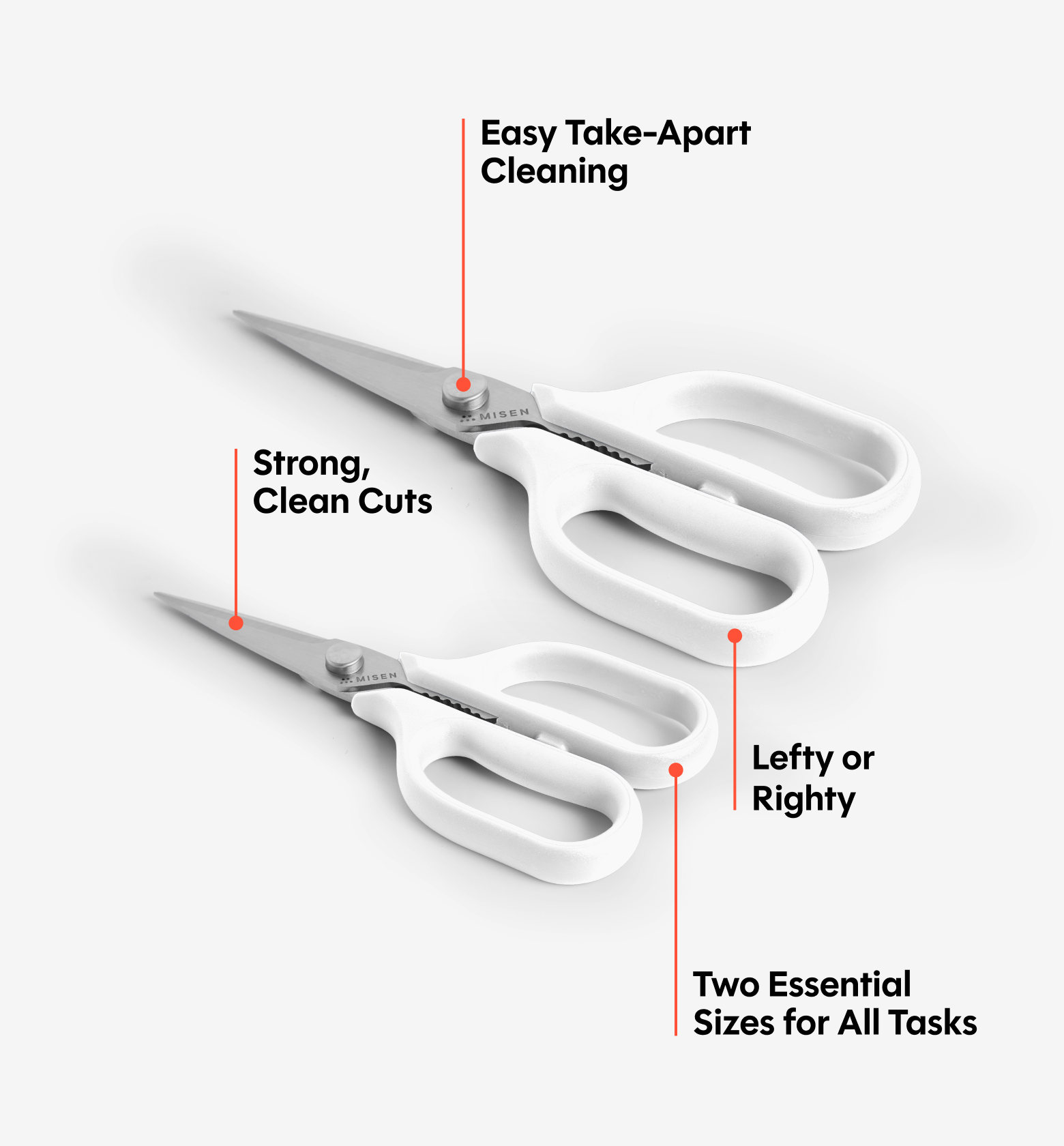 Kitchen Shears Set - White