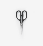 Misen kitchen scissors with black handles and stainless steel blades