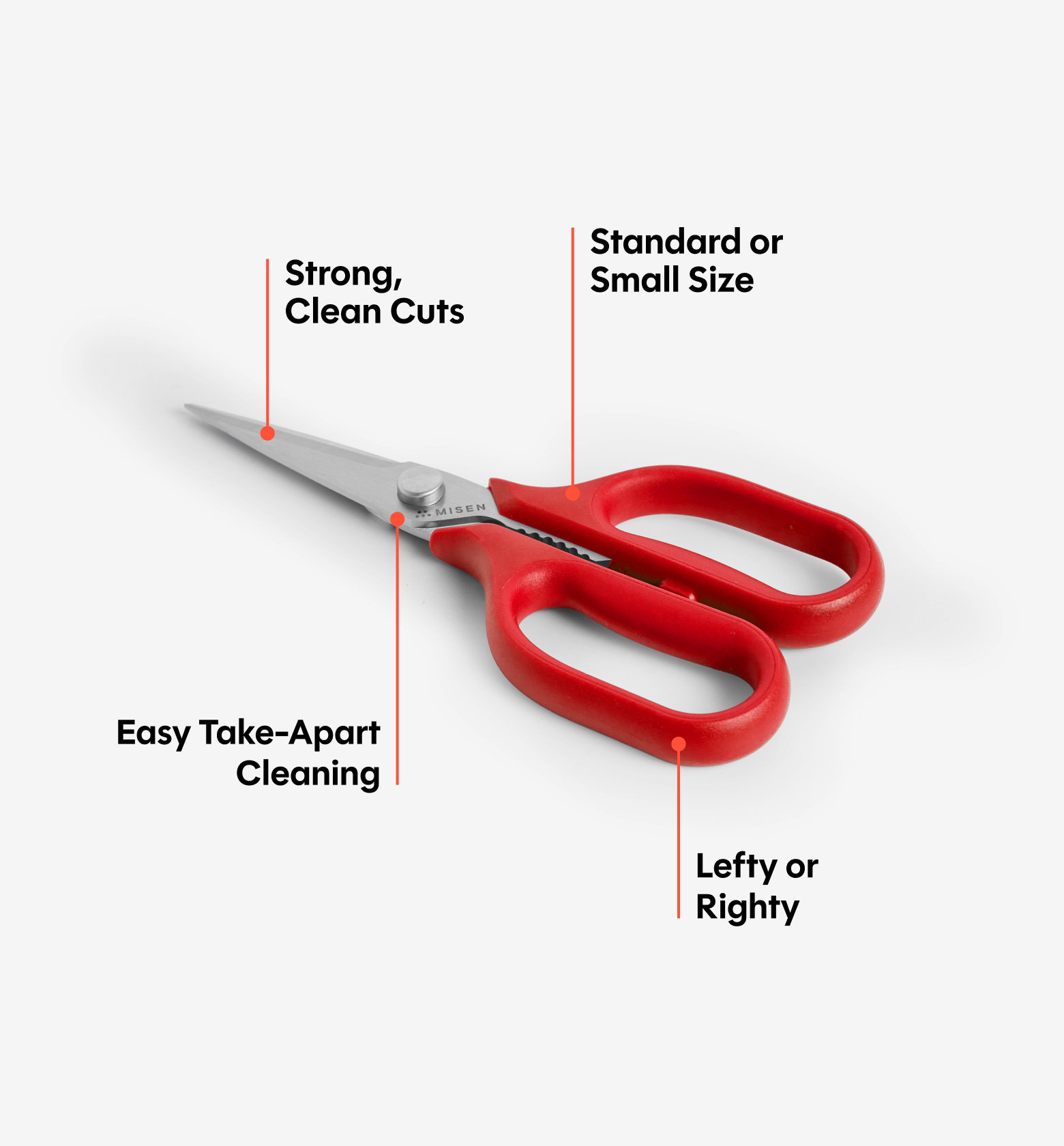 Kitchen Shears - Small - Red