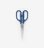 Misen kitchen scissors with blue handles and stainless steel blades