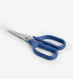 Misen kitchen scissors with blue handles and stainless steel blades