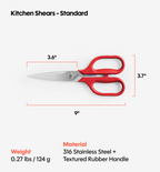 Kitchen Shears - Standard - Red