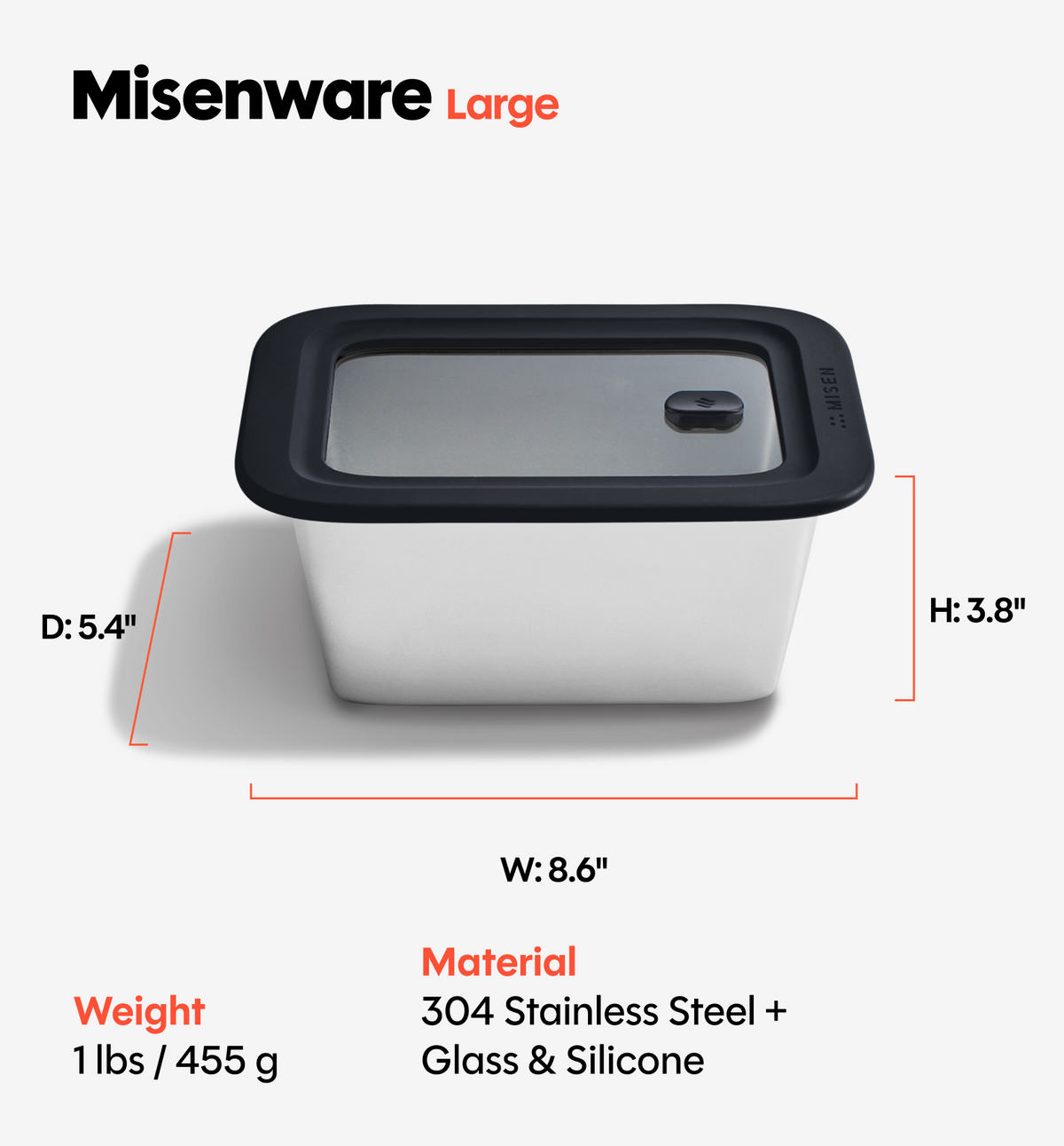 6-Piece Misenware Large Set - Black