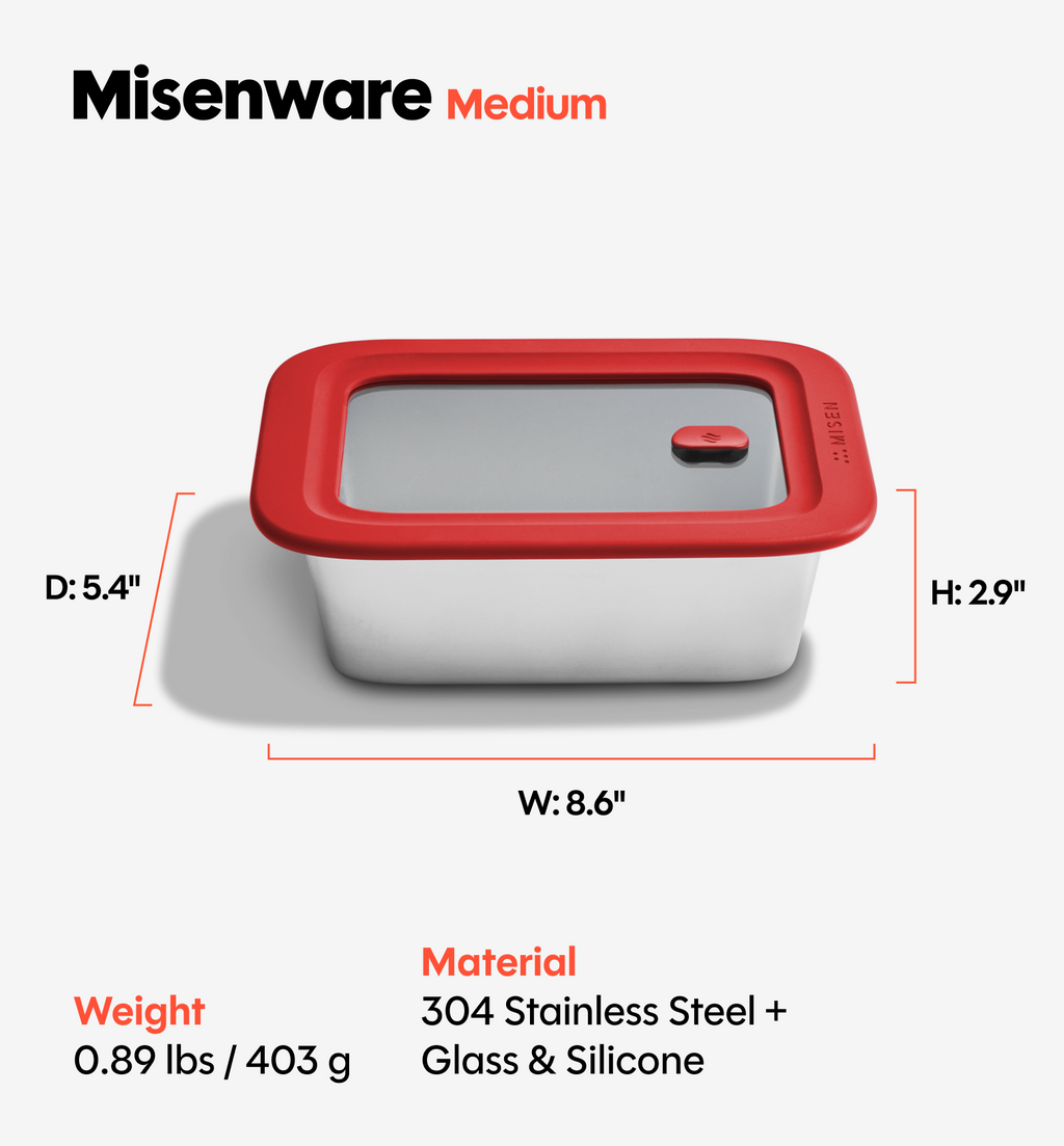6-Piece Misenware Medium Set - Red