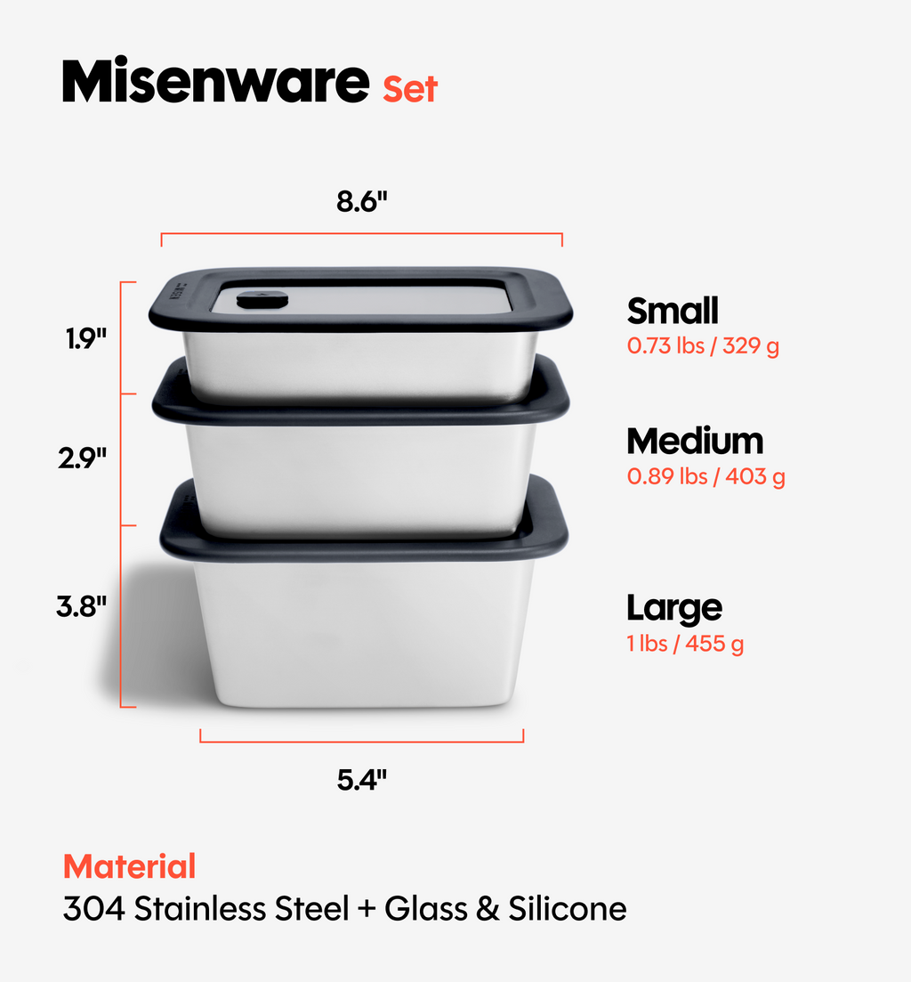 18-Piece Misenware Mixed Set - Black