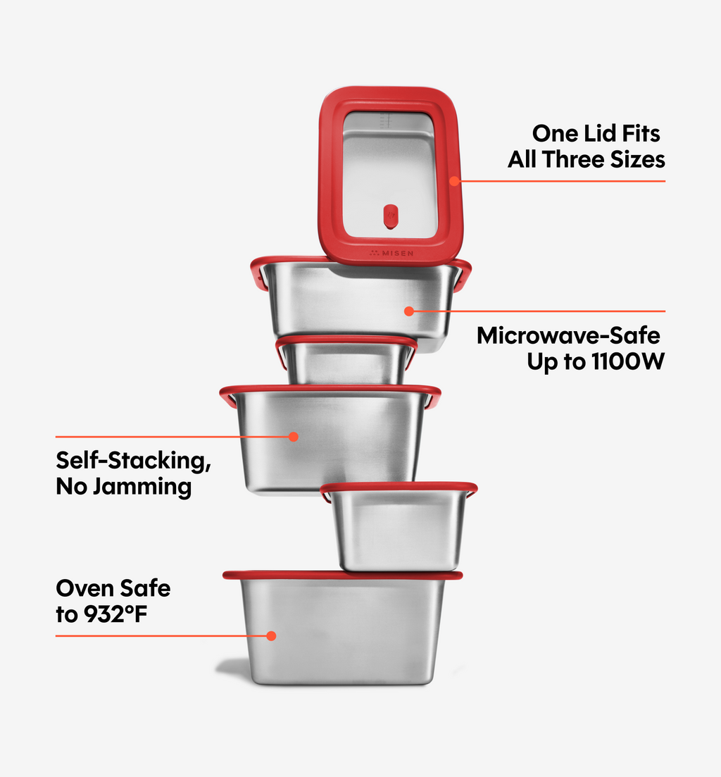 12-Piece Misenware Mixed Set - Red