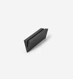Matte black recessed cabinet pull handle with slim profile