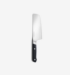 Misen nakiri knife with stainless steel blade and black handle