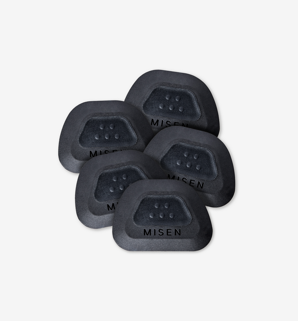 Misen carbon steel pan seasoning pucks set of 5 dark gray