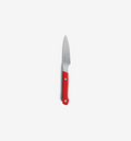 Misen paring knife with red handle and stainless steel blade