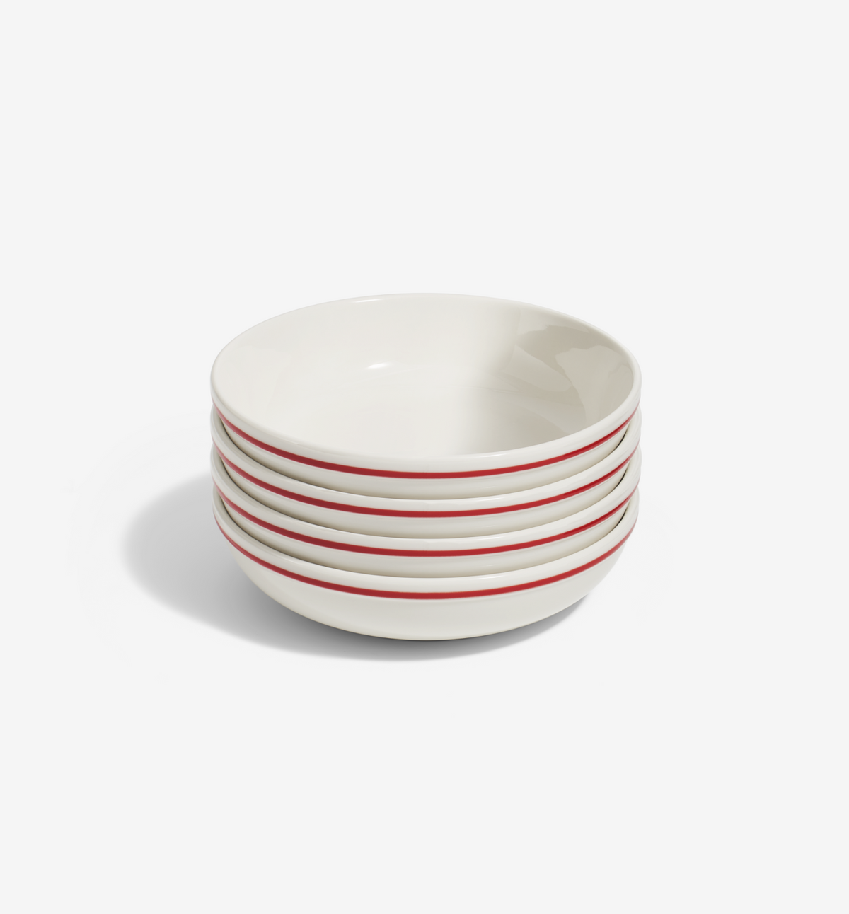 4-Piece Pasta Bowl Set - Red