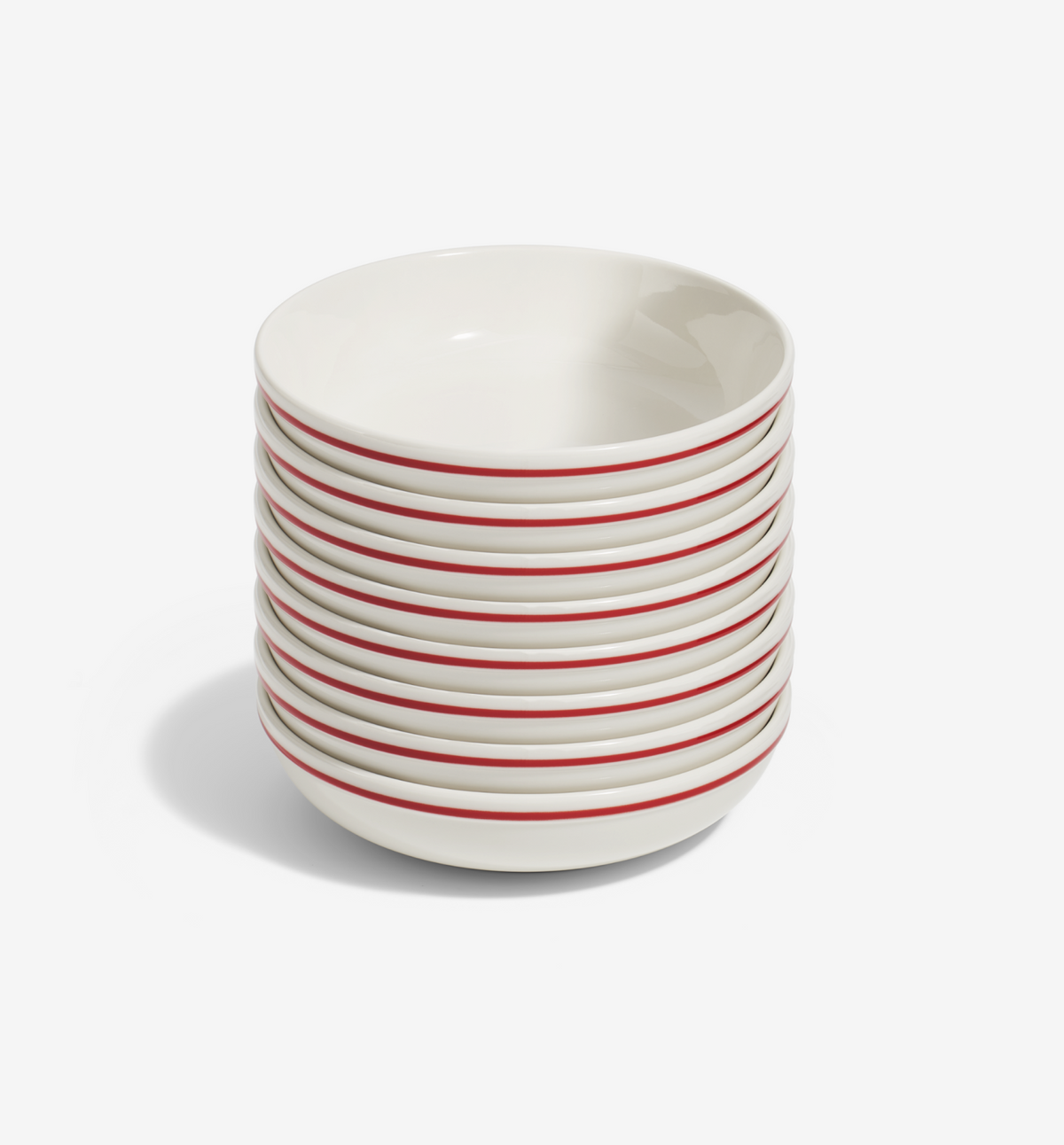 8-Piece Pasta Bowl Set - Red