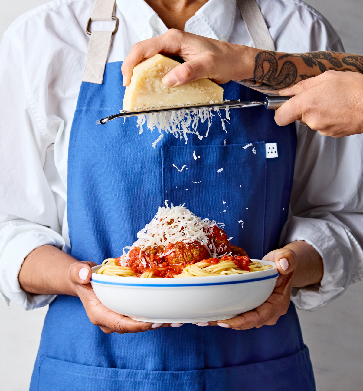 4-Piece Pasta Bowl Set - White