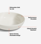 4-Piece Pasta Bowl Set - White