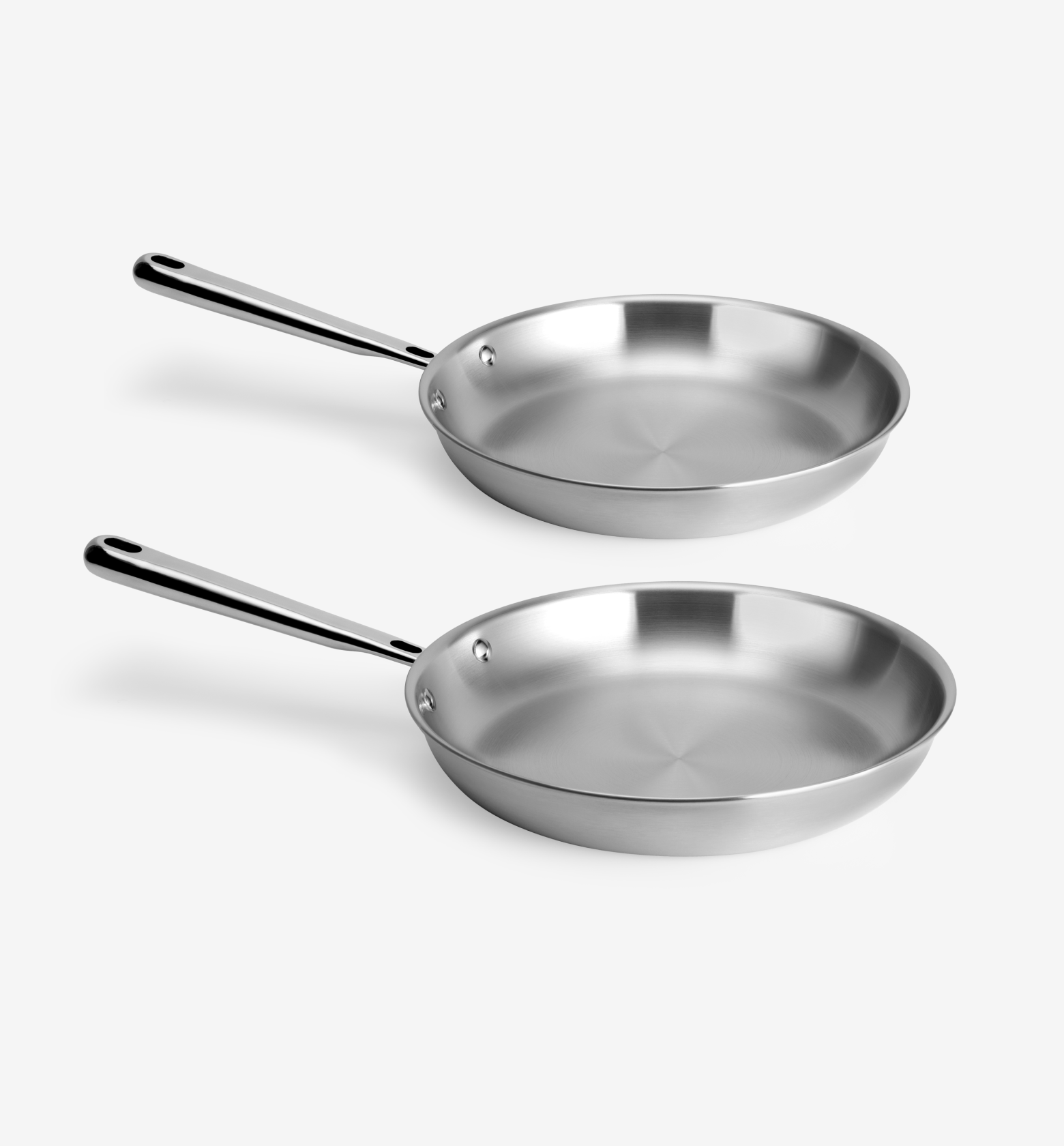 10" + 12" Stainless Steel Frying Pan